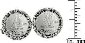 img 1 attached to Canada Ship Coin Cuff Links by American Coin Treasures: Enhance Your Style with Exquisite Collectible Jewelry