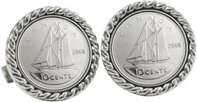 img 2 attached to Canada Ship Coin Cuff Links by American Coin Treasures: Enhance Your Style with Exquisite Collectible Jewelry
