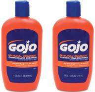 🍊 gojo 957 natural orange pumice hand cleaner - superior cleaning power - 2-pack bundle logo