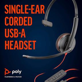 img 3 attached to 🎧 Plantronics Blackwire 3210: Monaural USB-A Headset with Boom Mic for PC and Mac
