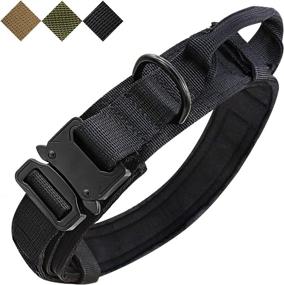 img 4 attached to 🐕 SALFSE Tactical Dog Collar: Adjustable Military Outdoor Training Collar with Control Handle and Heavy Duty Metal Buckle