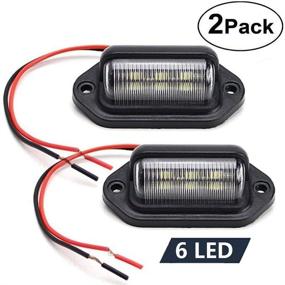 img 4 attached to 🚚 12V 6-SMD Светодиодная лампа для номерного знака заднего света для грузовика SUV трейлер фургон - 2 шт., с подсветкой на ступеньке, салонные/грузовые огни