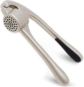 img 4 attached to Zulay Premium Garlic Press with Soft Easy-Squeeze Ergonomic Handle, Enhanced Yield Garlic Paste Extraction, Multipurpose Garlic Crusher for Nuts & Seeds, Professional Mincer & Ginger Press