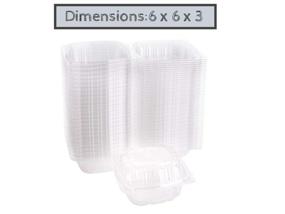 img 2 attached to 🍱 Convenient and Practical: Smygoods Disposable Clamshell Container for On-the-Go Meals
