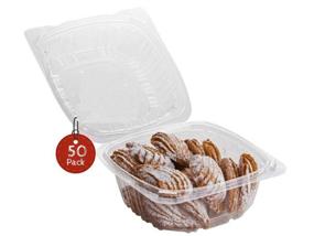 img 4 attached to 🍱 Convenient and Practical: Smygoods Disposable Clamshell Container for On-the-Go Meals