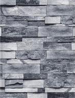 ms magic vintage gray brick self-adhesive film: peel & stick faux textured wallpaper with stone look логотип