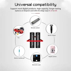 img 1 attached to 🔋 POWEROWL 2800mAh Перезаряжаемые батарейки AA: Умное 8-местное зарядное устройство, низкая саморазрядка Ni-MH, набор из 8 штук