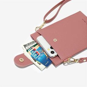 img 3 attached to 👜 Women's Crossbody Cellphone Bag: Small Shoulder Purse with Card Holder, Wallet Pouch