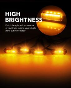 img 3 attached to 🚦 4PCS Янтарные желтые LED-светильники для решетки в 2016-2018 годах для передний решетки Tacoma TRD PRO с предохранителем (Amber Shell & Light)