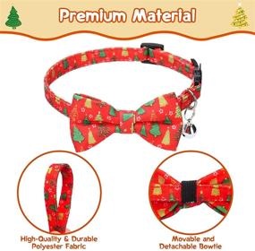 img 1 attached to EXPAWLORER Bowtie Cat Collar Set - Breakaway Collars with Removable Bell, Adjustable for Cats and Small Dogs, Cute Festive Decorations for Christmas and Thanksgiving, Pack of 3