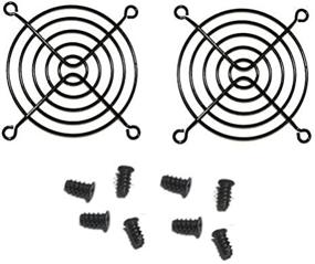 img 2 attached to 🔲 Набор из 2 черных сеток для вентилятора диаметром 80 мм