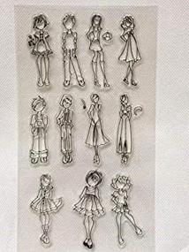 img 1 attached to 1 Piece Fashion Girls Clear Stamp for Card Making, Decoration, and Scrapbooking by Joyful Home - Enhance Your Crafts!