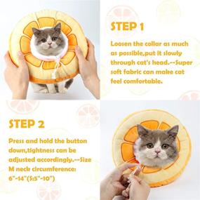 img 1 attached to 🐱 Hatatit Adjustable Cat Recovery Collar: Soft, Protective Cone Collars for Healing and Comfort After Surgery