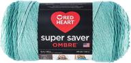 🧶 яркая гамма цветов: 10 унций пряжи red heart super saver в стиле омбре, оттенок "мятная зелень логотип