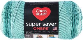 img 4 attached to 🧶 Яркая гамма цветов: 10 унций пряжи RED HEART Super Saver в стиле омбре, оттенок "Мятная зелень