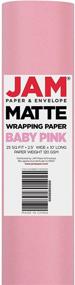 img 1 attached to JAM PAPER Gift Wrap - Matte Light Baby Pink Pastel Wrapping Paper - 25 Sq Ft - Sold Individually