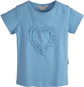 img 3 attached to Ipuang Girls Heart Shaped Sleeve T Shirt Girls' Clothing and Tops, Tees & Blouses