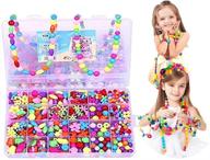 🧑 analyzing children diy bead set: assorted acrylic beads kit for crafting jewelry, bracelet making kit for kids, jewellery set for girls, mixed beads for jewelry making logo