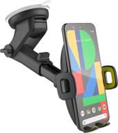 convenient encased car phone mount for google pixel 2/3/4/4a/5 xl/5a - case friendly design, windshield/dashboard holder logo