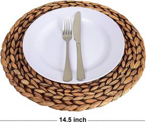 img 1 attached to 🍽️ Enhance Your Dining Experience with CENBOSS Beautiful Woven Placemats