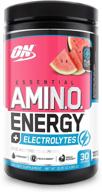 🍉 optimum nutrition amino energy + electrolytes - pre workout, bcaas, amino acids, keto friendly, watermelon splash - 30 servings logo