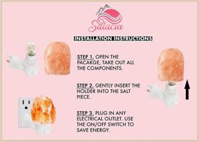 img 1 attached to 🌙 Enhance Your Night Routine with Salacia Gibraltar Natural Pink Himalayan Rock Salt Plug-in Night Light