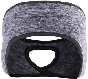img 3 attached to MIFULGOO Ponytail Headband Sweatband Charcoal Gray