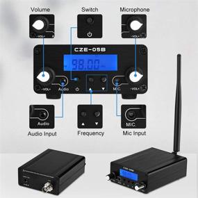 img 1 attached to 📻 Church FM Transmitter, 0.5W LCD Broadcast Transmitter 76MHz~108MHz Mini Radio Stereo Station with Antenna, Up to 1000Feet Distance for Music Streaming, Audio, Voice, School, Park