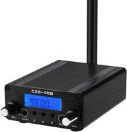 📻 church fm transmitter, 0.5w lcd broadcast transmitter 76mhz~108mhz mini radio stereo station with antenna, up to 1000feet distance for music streaming, audio, voice, school, park logo