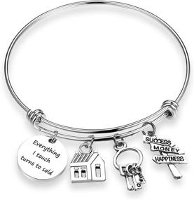 img 4 attached to Real Estate Agent Bracelet - Everything I Touch Turns to Sold | Realtor Jewelry Gifts | Thank You Gift (Touch Sold BR)
