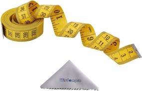 img 4 attached to 📏 Wisdompro 120-Inch (300cm) Soft Tape Measure for Sewing, Tailor Cloth, and Body Measurement - Indexed in Metric and Standard Units, Convenient 0.75-Inch Wide PVC Fiberglass Cloth - Yellow