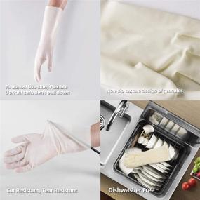 img 1 attached to 🧤 JOYECO Reusable Rubber Gloves for Kitchen Dishwashing – 3 Pairs, XXL: Long-lasting Household Cleaning Gloves