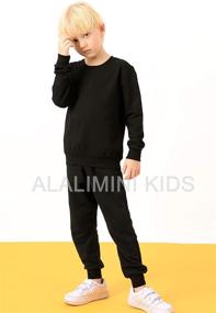 img 3 attached to ALALIMINI Toddler Sweatshirts: Lightweight Crewneck Clothing for Boys