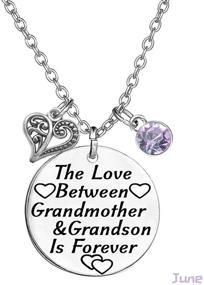 img 2 attached to TISDA Grandson Grandmother Necklace Birthstone