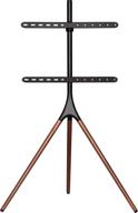 📺 promounts modern tv floor stand: universal 180° swivel corner mount with beech wood legs for 47-70 inch curved or flat screen tvs logo