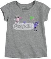 crayola childrens apparel graphic crewneck girls' clothing for tops, tees & blouses logo