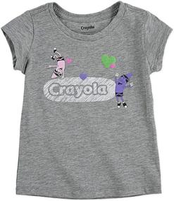 img 1 attached to Crayola Childrens Apparel Graphic Crewneck Girls' Clothing for Tops, Tees & Blouses