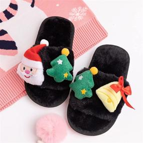 img 3 attached to Slippers Fluffy Outdoor Rainbow Numeric_1_Point_5 Boys' Shoes