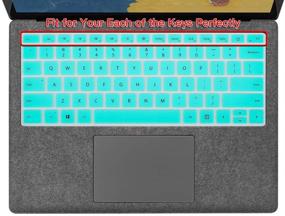img 3 attached to 🎉 2021 Mint Green Keyboard Cover Skin for Microsoft Surface Laptop 4 3 13.5" and 15" - US Layout, Laptop Keyboard Protector, Surface Laptop 4 3 Accessories