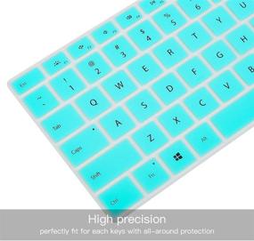 img 2 attached to 🎉 2021 Mint Green Keyboard Cover Skin for Microsoft Surface Laptop 4 3 13.5" and 15" - US Layout, Laptop Keyboard Protector, Surface Laptop 4 3 Accessories