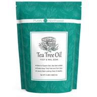 👣 usa-made tea tree oil foot soak with epsom salt - 3lb. | eliminate foot odor, hydrate and soothe dry, cracked heels logo