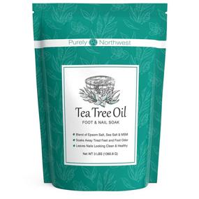 img 4 attached to 👣 USA-Made Tea Tree Oil Foot Soak with Epsom Salt - 3lb. | Eliminate Foot Odor, Hydrate and Soothe Dry, Cracked Heels