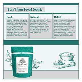 img 1 attached to 👣 USA-Made Tea Tree Oil Foot Soak with Epsom Salt - 3lb. | Eliminate Foot Odor, Hydrate and Soothe Dry, Cracked Heels