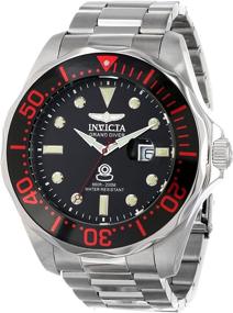 img 4 attached to 🕶️ INVICTA-14652 Pro Diver Analog Display Swiss Quartz Silver Watch for Men