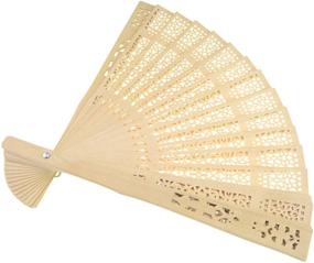 img 1 attached to 🎁 Dxhycc Set of 48 Sandalwood Fans - Perfect Gifts for Baby Showers and Weddings