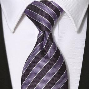 img 2 attached to 👔 KissTies Men's Dark Extra Striped Necktie - Enhancing Accessorizing with Ties, Cummerbunds & Pocket Squares