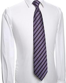 img 1 attached to 👔 KissTies Men's Dark Extra Striped Necktie - Enhancing Accessorizing with Ties, Cummerbunds & Pocket Squares