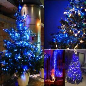 img 2 attached to Silvom Blue Christmas Lights - 100 LED Mini Tree Lights, 33ft Xmas Lights - UL Certified for Indoor & Outdoor Use - String Lights for Halloween, Christmas Tree, Party, Wedding, Patio, Garden, Home Decoration