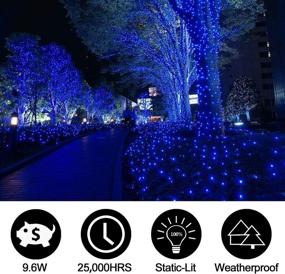 img 3 attached to Silvom Blue Christmas Lights - 100 LED Mini Tree Lights, 33ft Xmas Lights - UL Certified for Indoor & Outdoor Use - String Lights for Halloween, Christmas Tree, Party, Wedding, Patio, Garden, Home Decoration