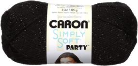 img 1 attached to Превод на русский язык данного названия товара: "Пряжа Caron H97PAR-7 Simply Soft Party в черном цвете со сверкающим блеском